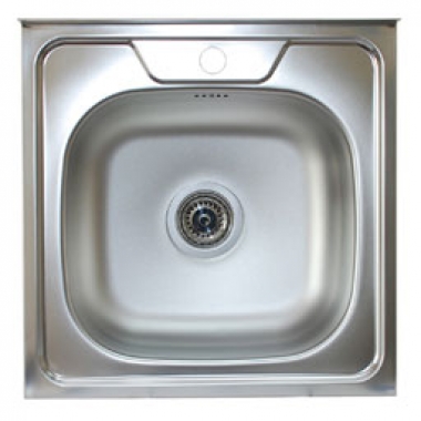 Мойка нерж. накл. 0,5х0,5 (201) универс. 0,6 мм, 1,5", (арт. EC-207) Кромр