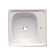 Мойка стальная эмалир. 0,5х0,6 с кроншт. (Беларусь) NEW упаковка