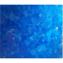Шторка для ванной 3D(EVA) 180х180 с кольцами синяя, арт. 1003G