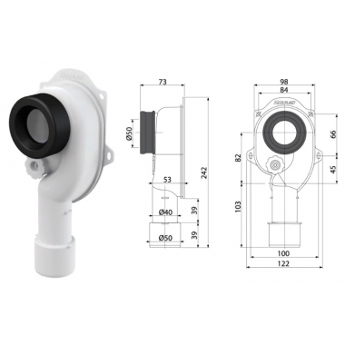Сифон для писсуара A45C (AlcaPlast)